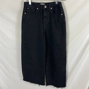 River Island Capri Jeans Raw Hem Black Size 8R